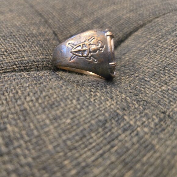 Men's Size 9 Knight in Shining Armour Two Tone Pewter Looking Very Cool Ring - Picture 2 of 2